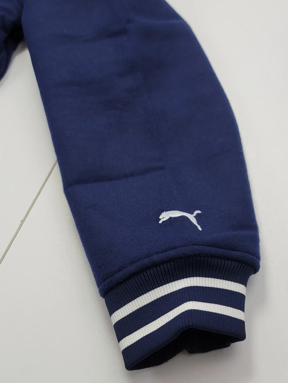 PUMA Sticker Pack Basketball Varsity Jacket Men's Size XXL Navy Blue $200 NEW